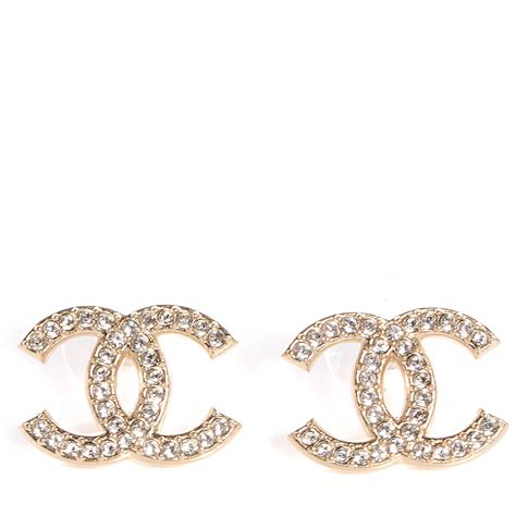 chanel cc diamond earrings